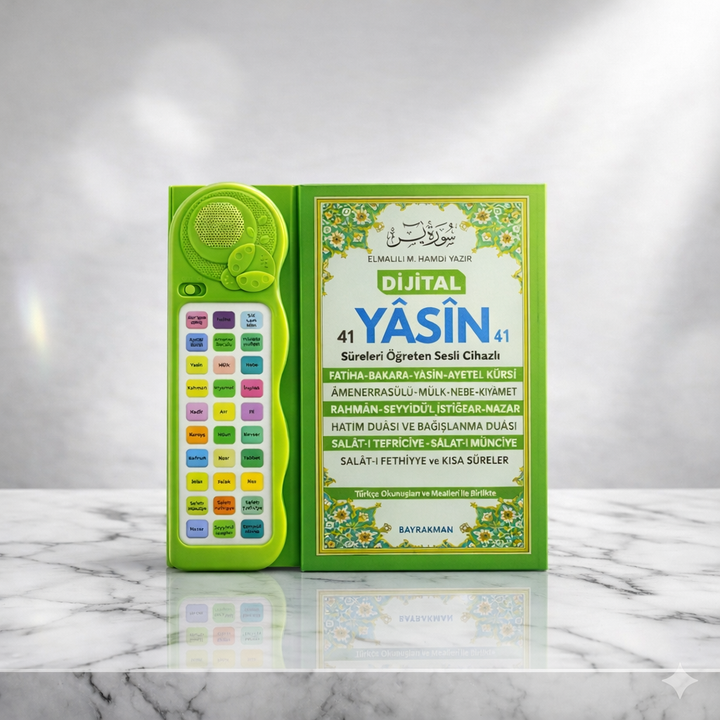 Sesli Yasin ve Sureler Öğreten Cihaz Kitaplı